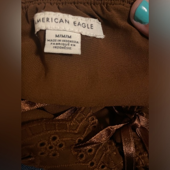 Brown Lace Tank Top - Picture 4 of 5